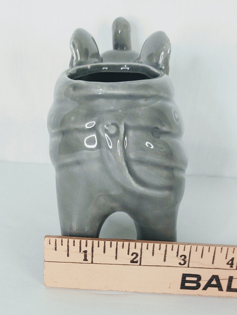 High Gloss Ceramic Elephant Planter Small - Picture 9 of 9